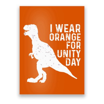 Unity Day Orange Unity Day Dinosaur Poster
