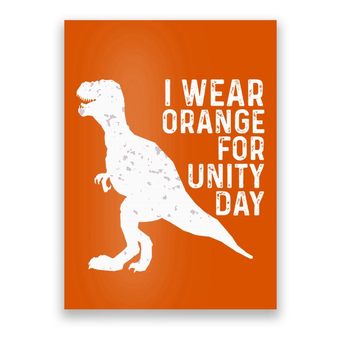 Unity Day Orange Unity Day Dinosaur Poster