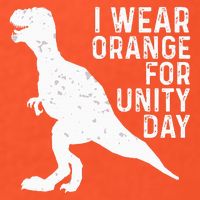 Unity Day Orange Unity Day Dinosaur Poster