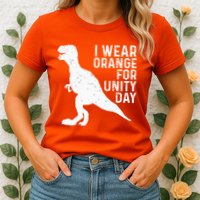 Unity Day Orange Unity Day Dinosaur Womens T-Shirt