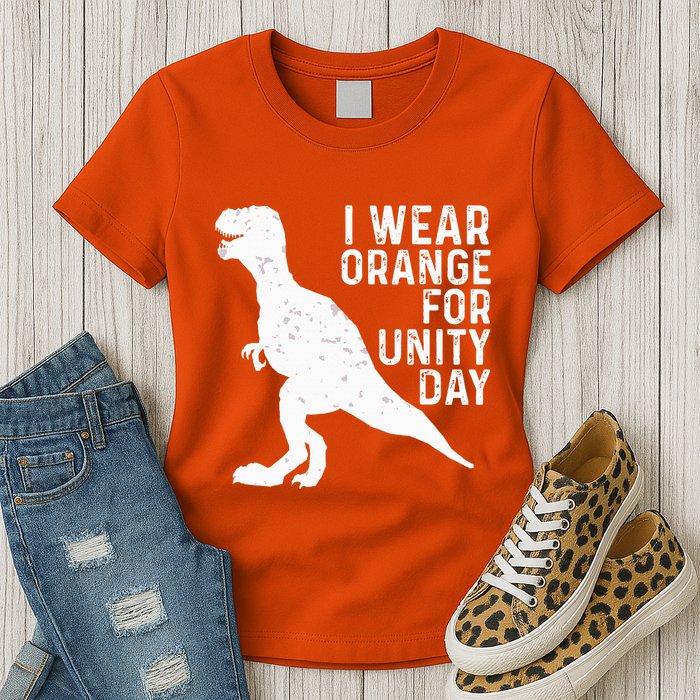 Unity Day Orange Unity Day Dinosaur Womens T-Shirt