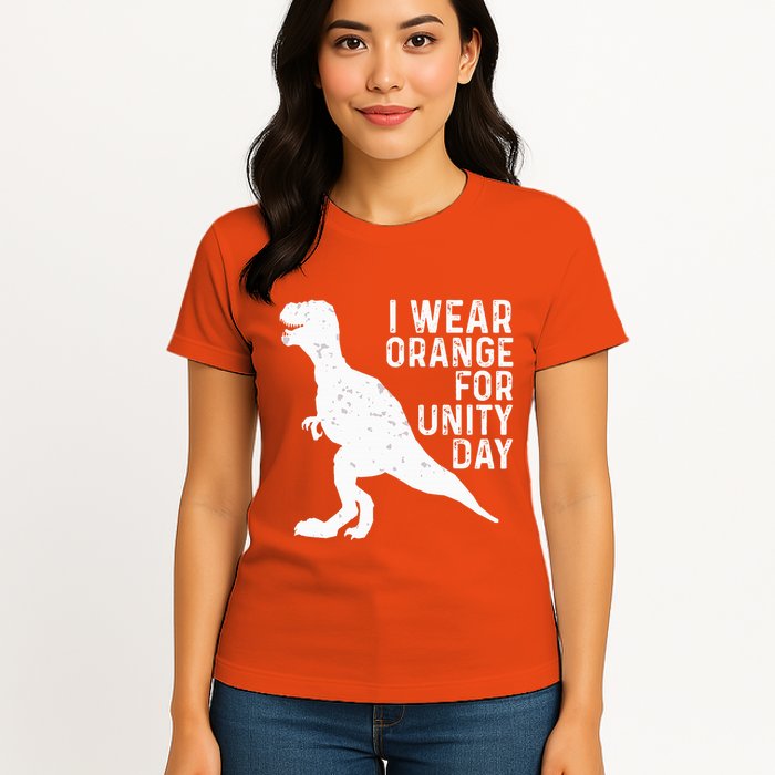 Unity Day Orange Unity Day Dinosaur Womens T-Shirt
