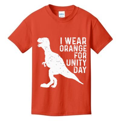 Unity Day Orange Unity Day Dinosaur Kids T-Shirt