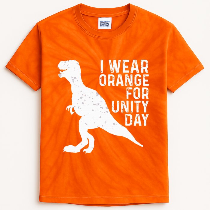 Unity Day Orange Unity Day Dinosaur Kids Tie-Dye T-Shirt