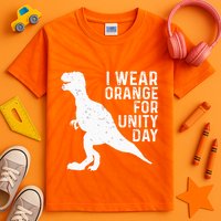 Unity Day Orange Unity Day Dinosaur Kids Tie-Dye T-Shirt