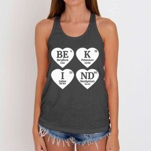 Unity Day Orange Be Kind Chemistry Periodic Table Women's Knotted Racerback Tank