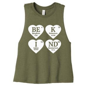 Unity Day Orange Be Kind Chemistry Periodic Table Women's Racerback Cropped Tank