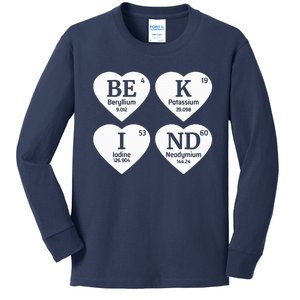 Unity Day Orange Be Kind Chemistry Periodic Table Kids Long Sleeve Shirt