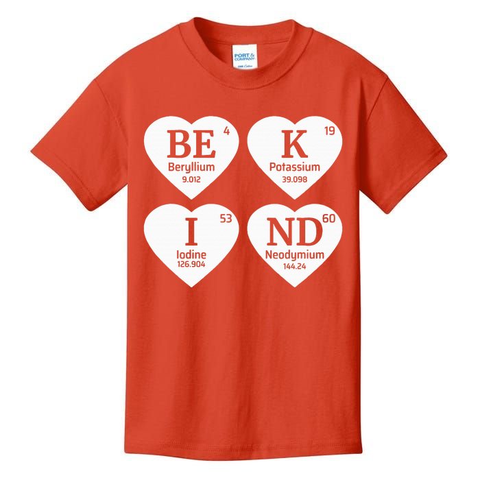 Unity Day Orange Be Kind Chemistry Periodic Table Kids T-Shirt