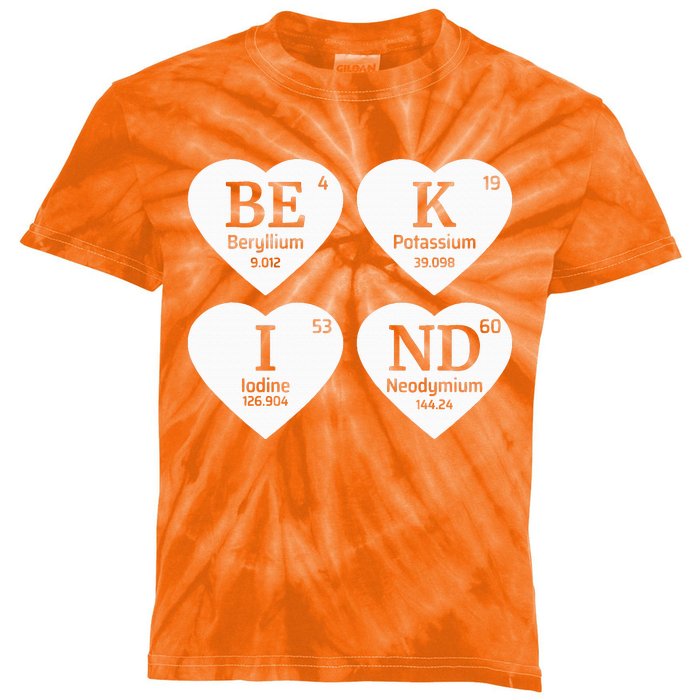 Unity Day Orange Be Kind Chemistry Periodic Table Kids Tie-Dye T-Shirt