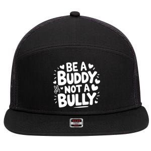 Unity Day Orange Anti Bullying Be A Buddy Not A Bully 7 Panel Mesh Trucker Snapback Hat