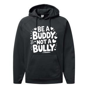 Unity Day Orange Anti Bullying Be A Buddy Not A Bully Performance Fleece Hoodie