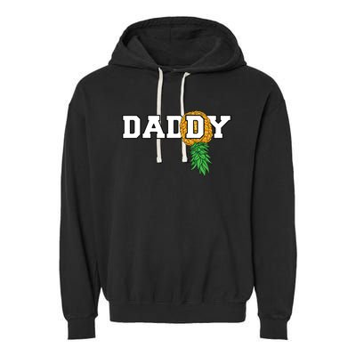 Upside Down Pineapple Swinger Daddy Men Garment-Dyed Fleece Hoodie