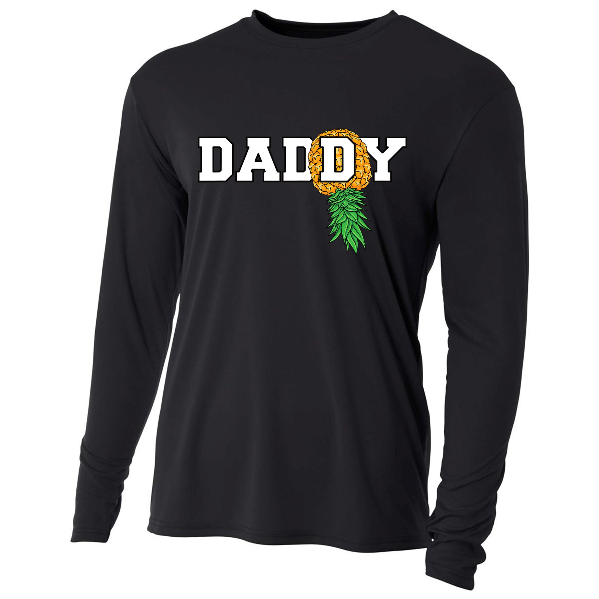 Upside Down Pineapple Swinger Daddy Men Cooling Performance Long Sleeve Crew