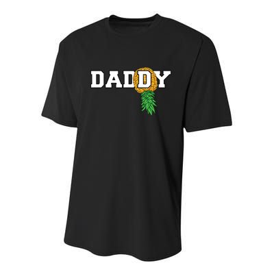 Upside Down Pineapple Swinger Daddy Men Youth Performance Sprint T-Shirt