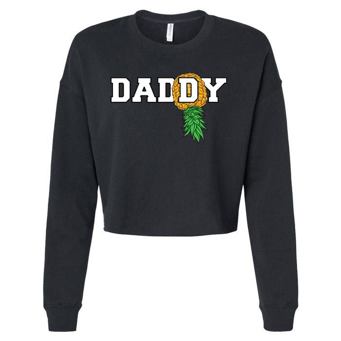 Upside Down Pineapple Swinger Daddy Men Cropped Pullover Crew