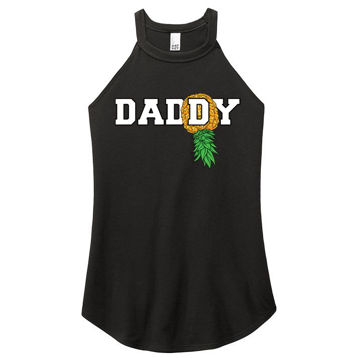 Upside Down Pineapple Swinger Daddy Men Women's Perfect Tri Rocker Tank