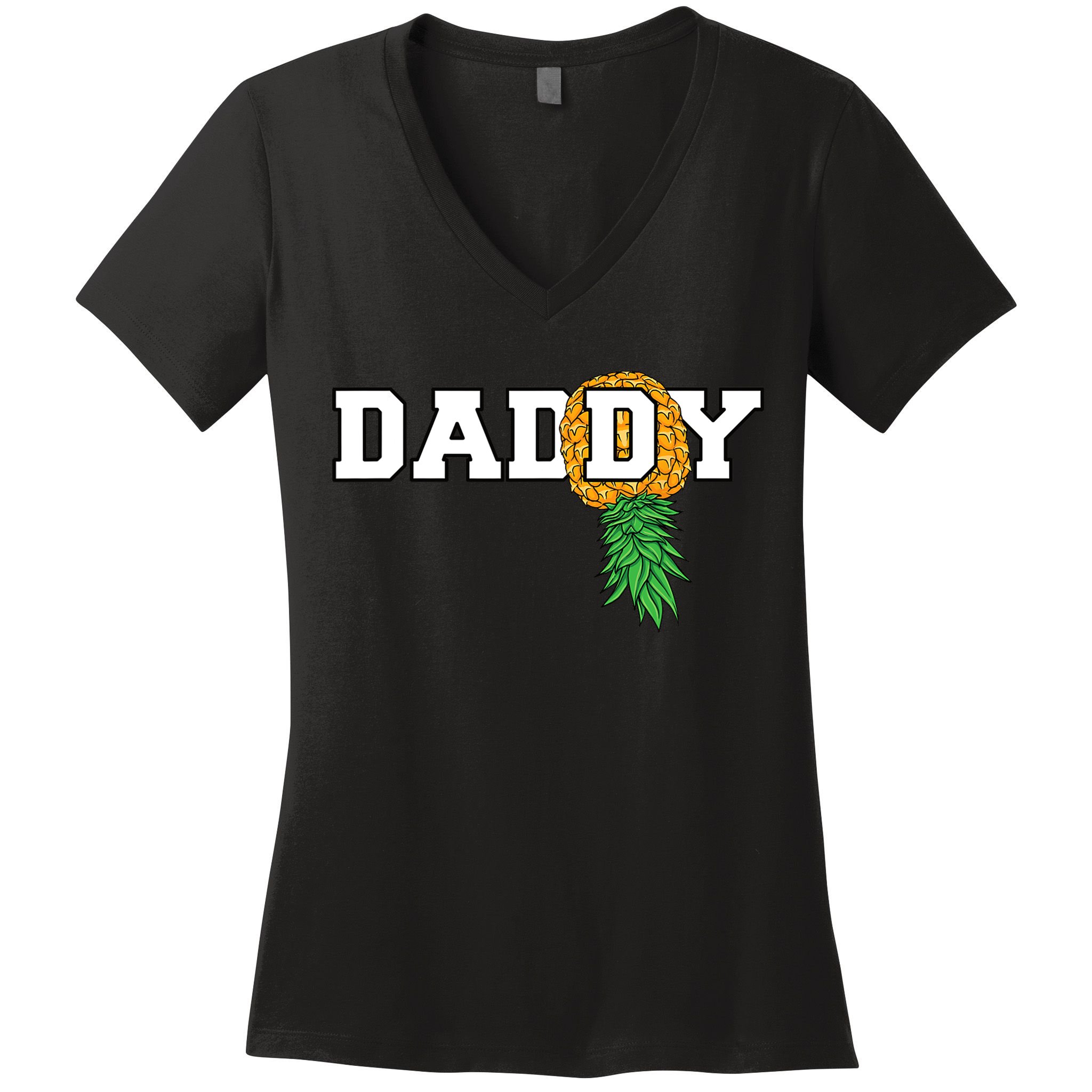 Upside Down Pineapple Swinger Daddy Men Women's V-Neck T-Shirt