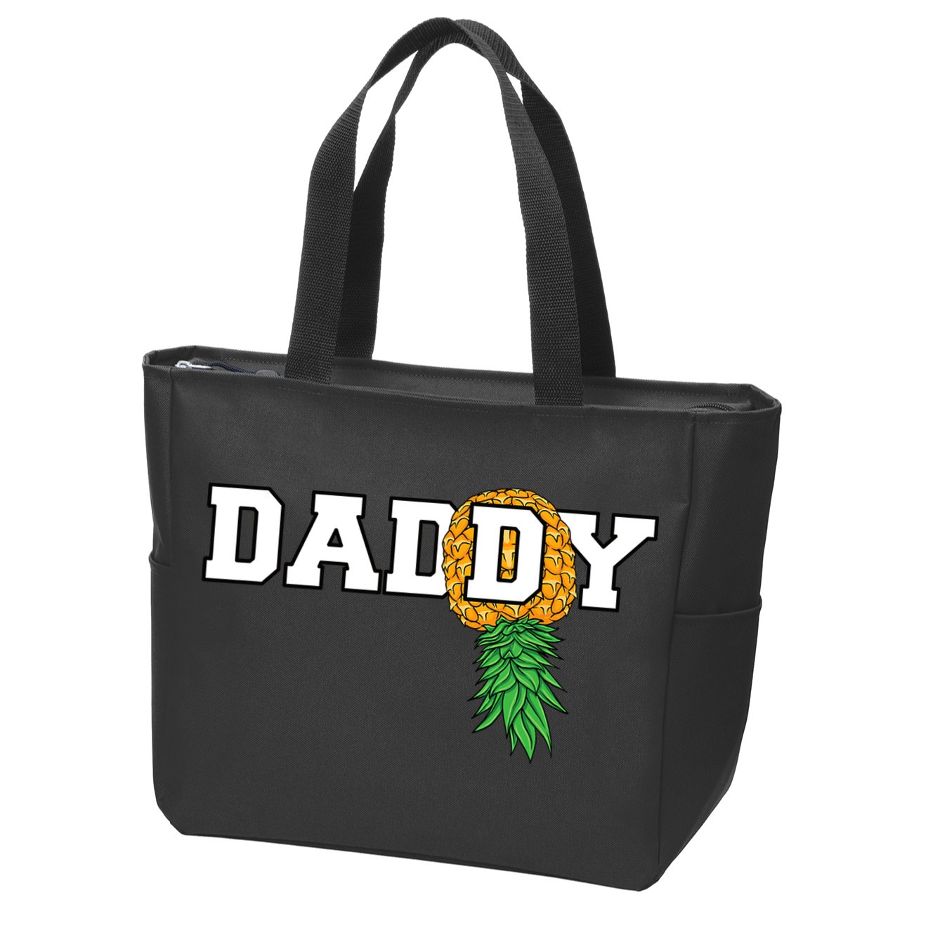 Upside Down Pineapple Swinger Daddy Men Zip Tote Bag