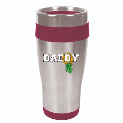 Upside Down Pineapple Swinger Daddy Men 16oz Travel Tumbler