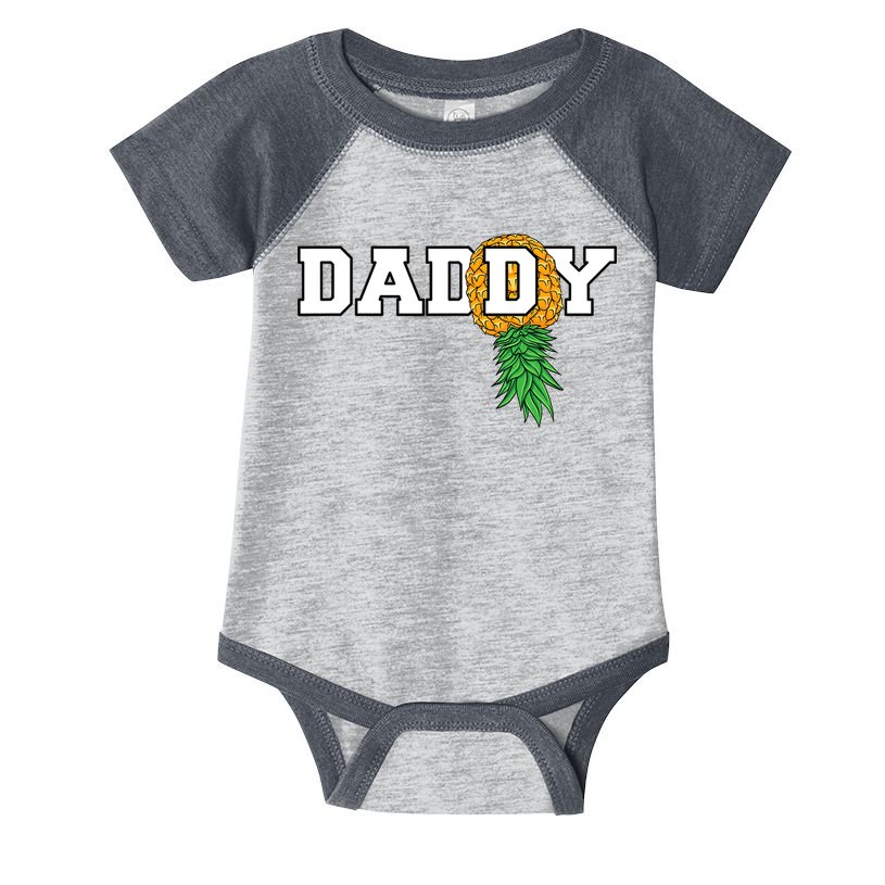 Upside Down Pineapple Swinger Daddy Men Infant Baby Jersey Bodysuit