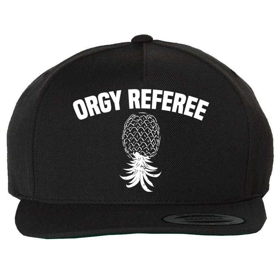 Upside Down Pineapple Group Sex Orgy Referee Swingers Wool Snapback Cap