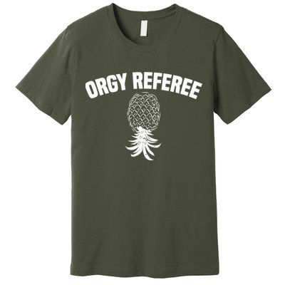 Upside Down Pineapple Group Sex Orgy Referee Swingers Premium T-Shirt