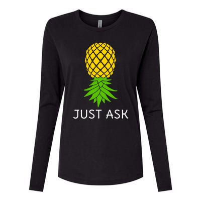 Upside Down Pineapple Great Gift Sharing Swinger Gift Womens Cotton Relaxed Long Sleeve T-Shirt