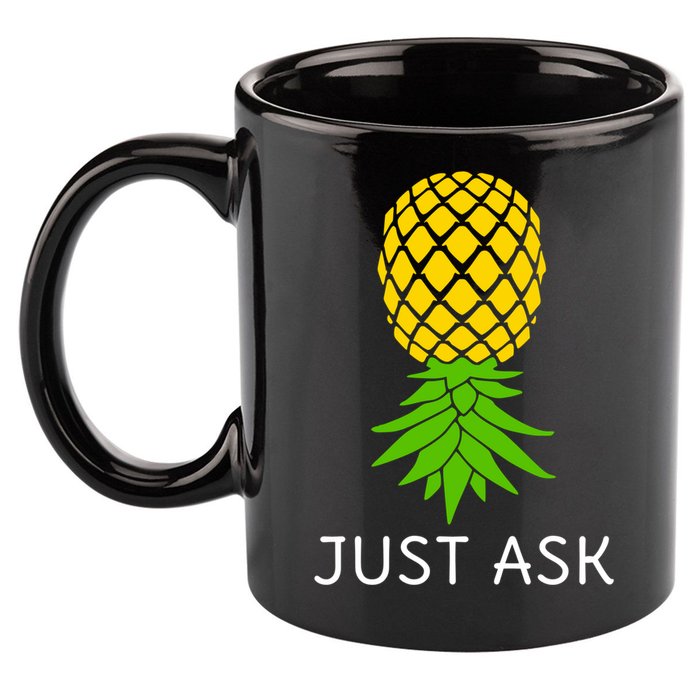 Upside Down Pineapple Great Gift Sharing Swinger Gift 11oz C Handle Ceramic Mug