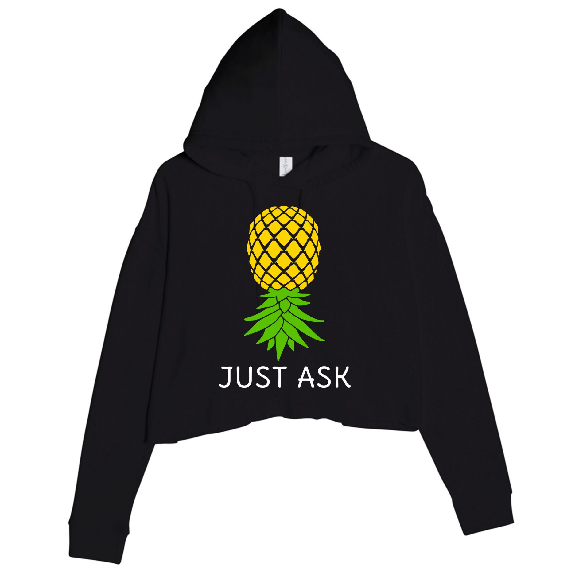 Upside Down Pineapple Great Gift Sharing Swinger Gift Crop Fleece Hoodie