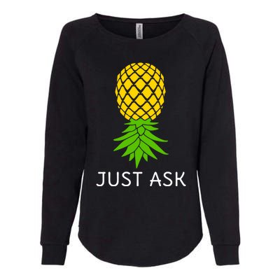 Upside Down Pineapple Great Gift Sharing Swinger Gift Womens California Wash Sweatshirt