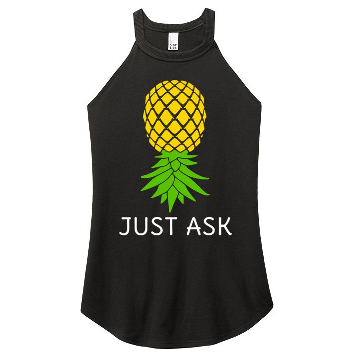 Upside Down Pineapple Great Gift Sharing Swinger Gift Women's Perfect Tri Rocker Tank
