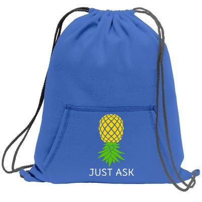 Upside Down Pineapple Great Gift Sharing Swinger Gift Sweatshirt Cinch Pack Bag