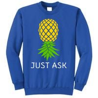 Upside Down Pineapple Great Gift Sharing Swinger Gift Tall Sweatshirt