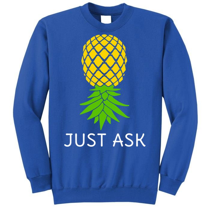 Upside Down Pineapple Great Gift Sharing Swinger Gift Tall Sweatshirt