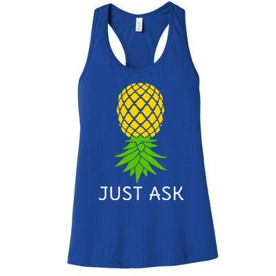 Upside Down Pineapple Great Gift Sharing Swinger Gift Women's Racerback Tank