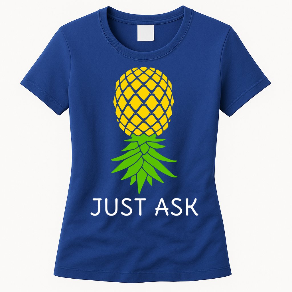 Upside Down Pineapple Great Gift Sharing Swinger Gift Womens T-Shirt