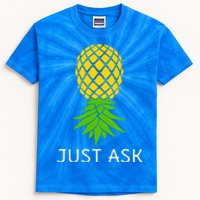 Upside Down Pineapple Great Gift Sharing Swinger Gift Kids Tie-Dye T-Shirt