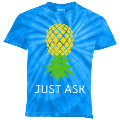 Upside Down Pineapple Great Gift Sharing Swinger Gift Kids Tie-Dye T-Shirt