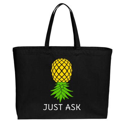 Upside Down Pineapple Great Gift Sharing Swinger Gift Cotton Canvas Jumbo Tote