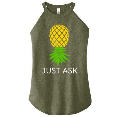 Upside Down Pineapple Great Gift Sharing Swinger Gift Women's Perfect Tri Rocker Tank