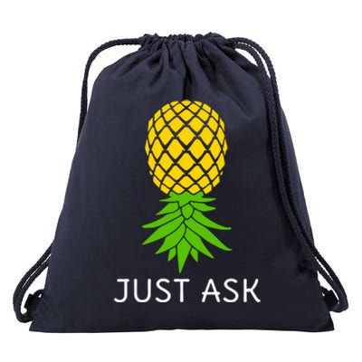 Upside Down Pineapple Great Gift Sharing Swinger Gift Drawstring Bag