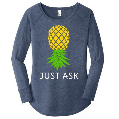 Upside Down Pineapple Great Gift Sharing Swinger Gift Women's Perfect Tri Tunic Long Sleeve Shirt