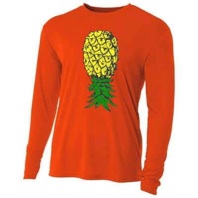 Upside Down Pineapple Gift Cooling Performance Long Sleeve Crew