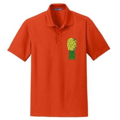 Upside Down Pineapple Gift Dry Zone Grid Polo