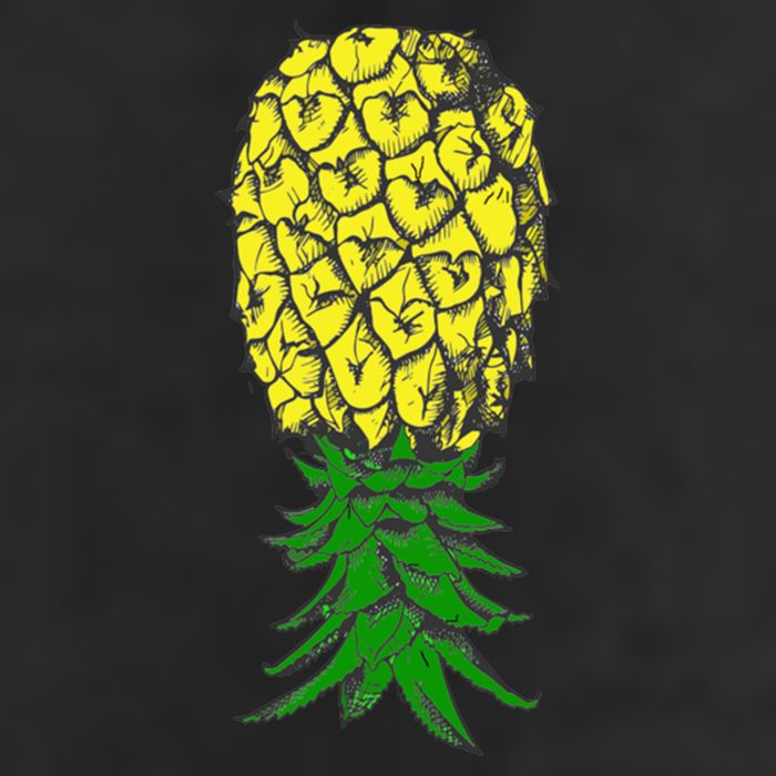 Upside Down Pineapple Gift 7 Panel Mesh Trucker Snapback Hat