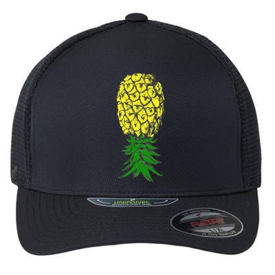 Upside Down Pineapple Gift Flexfit Unipanel Trucker Cap