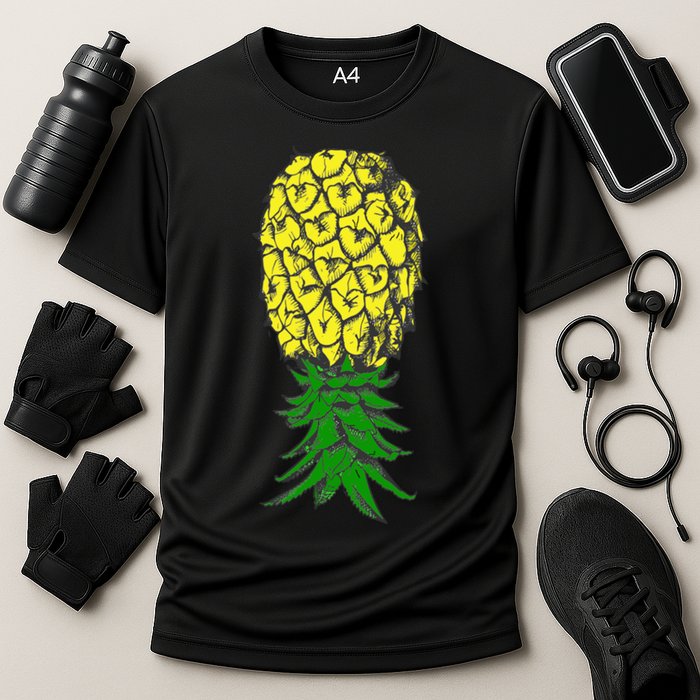 Upside Down Pineapple Gift Cooling Performance Crew T-Shirt