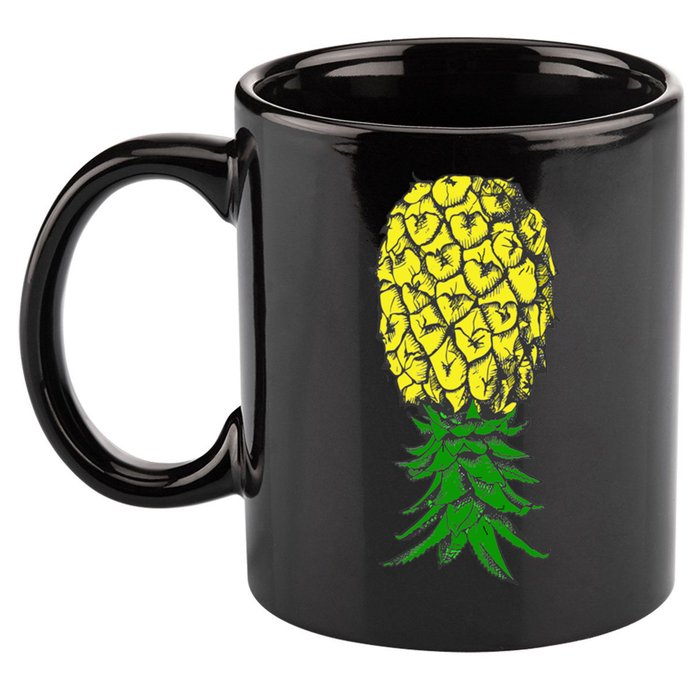 Upside Down Pineapple Gift 11oz C Handle Ceramic Mug