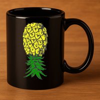 Upside Down Pineapple Gift 11oz C Handle Ceramic Mug